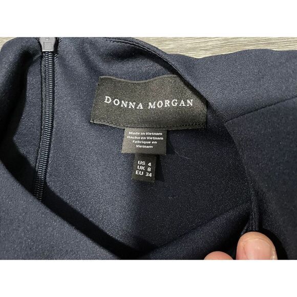 Donna Morgan Womens 4 Long Sleeve Sheath Dress with Flap Pockets - Picture 7 of 7